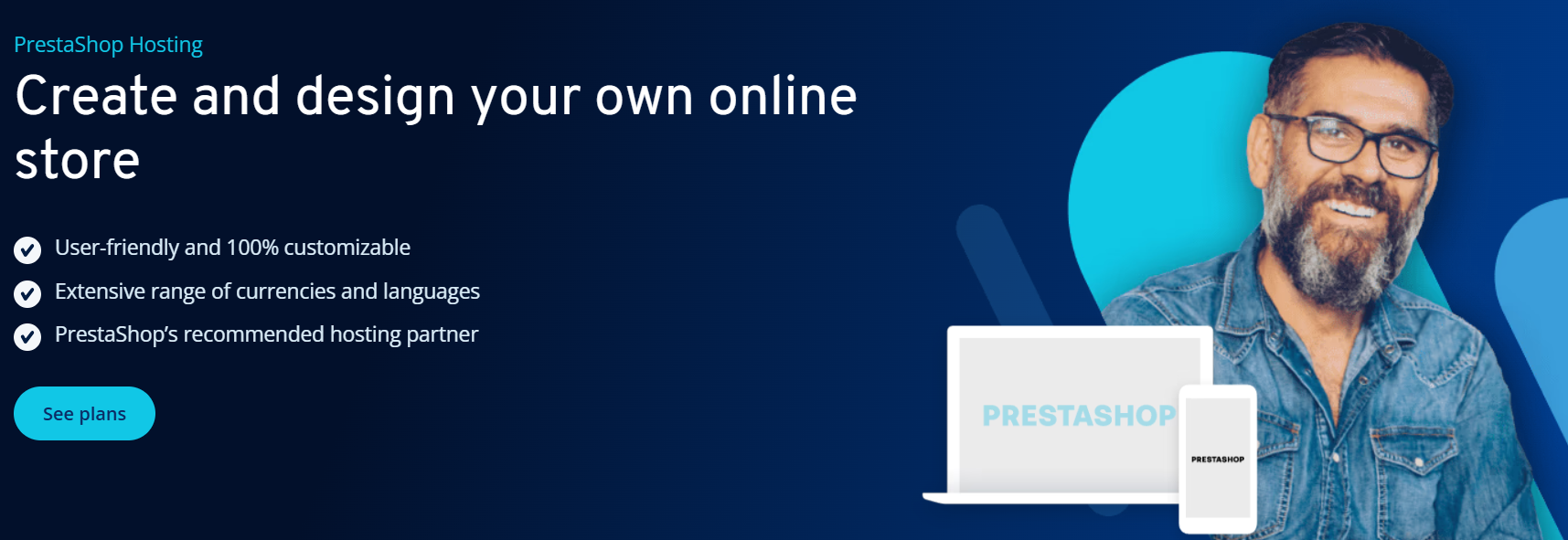 screenshot of IONOS PrestaShop page