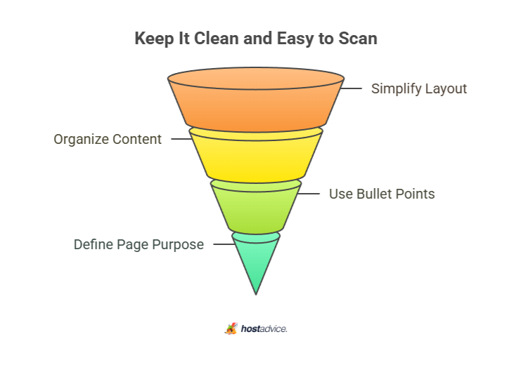 keep it clean and easy to scan