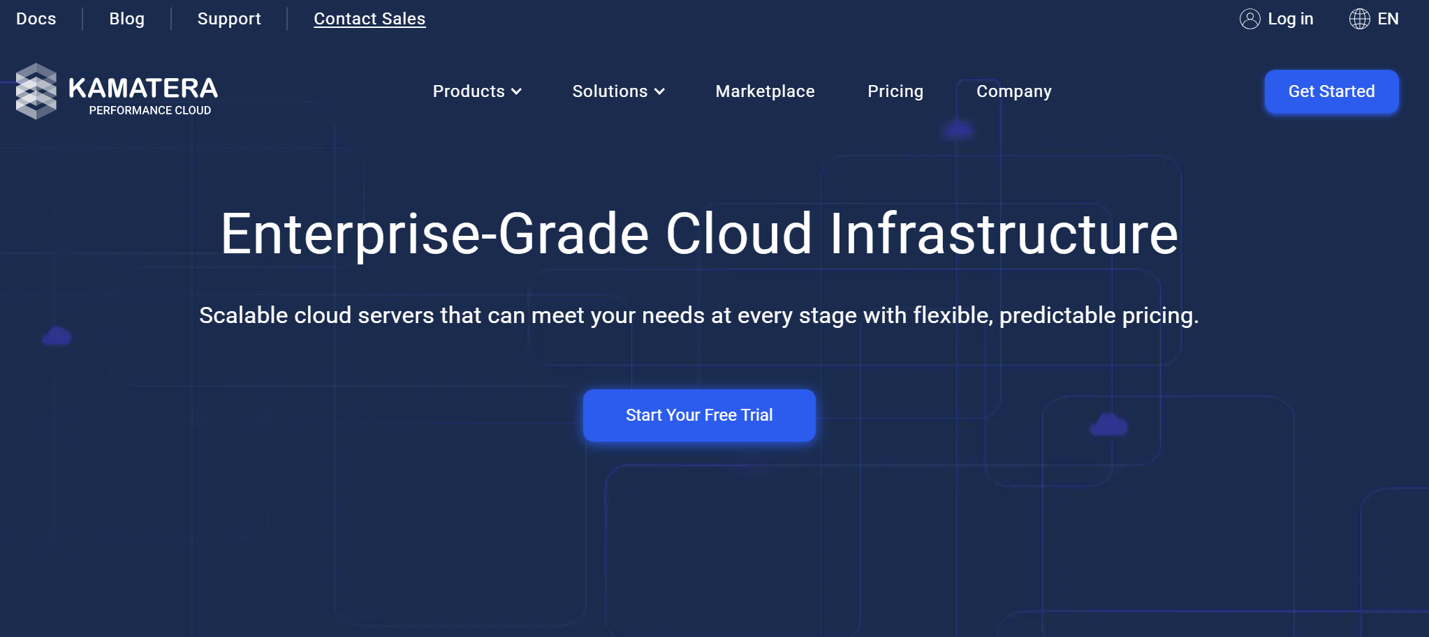 Kamatera hosting screenshot