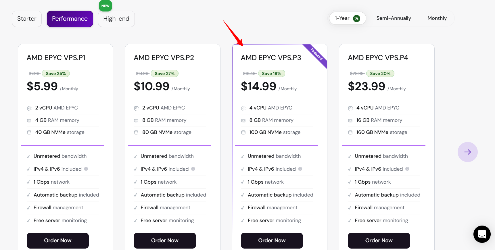 Screenshot of LumaDock Hosting Plans