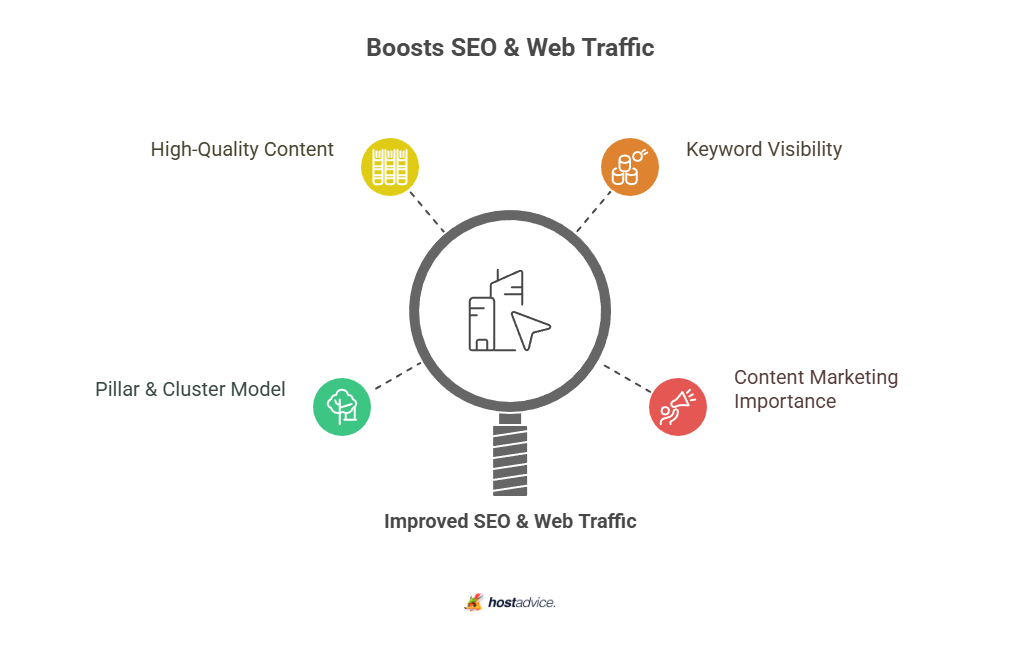 Boosts SEO & Web Traffic