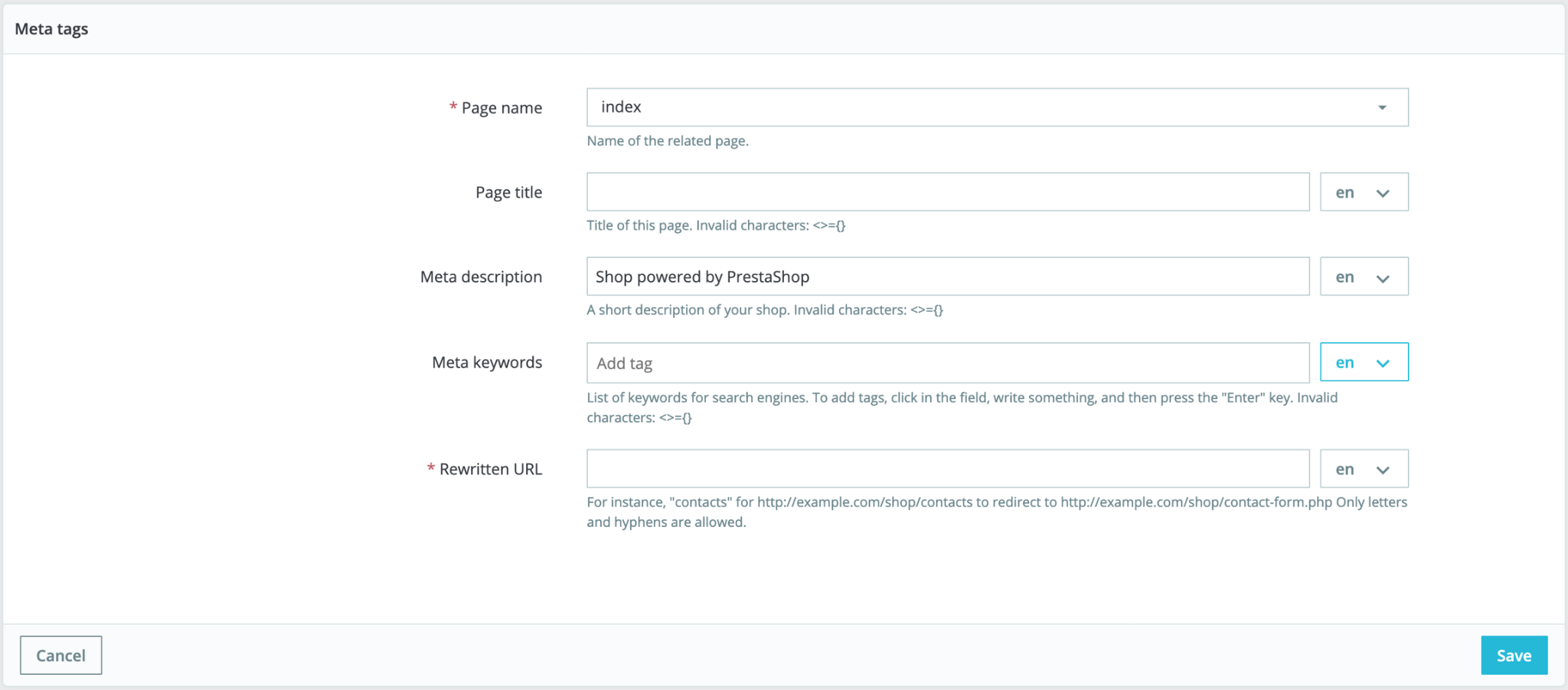 PrestaShop vs Wix