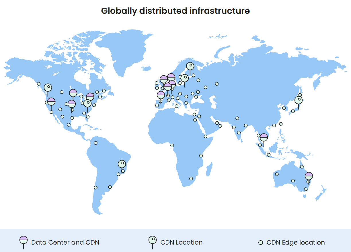 screenshot of Siteground Data Center locations