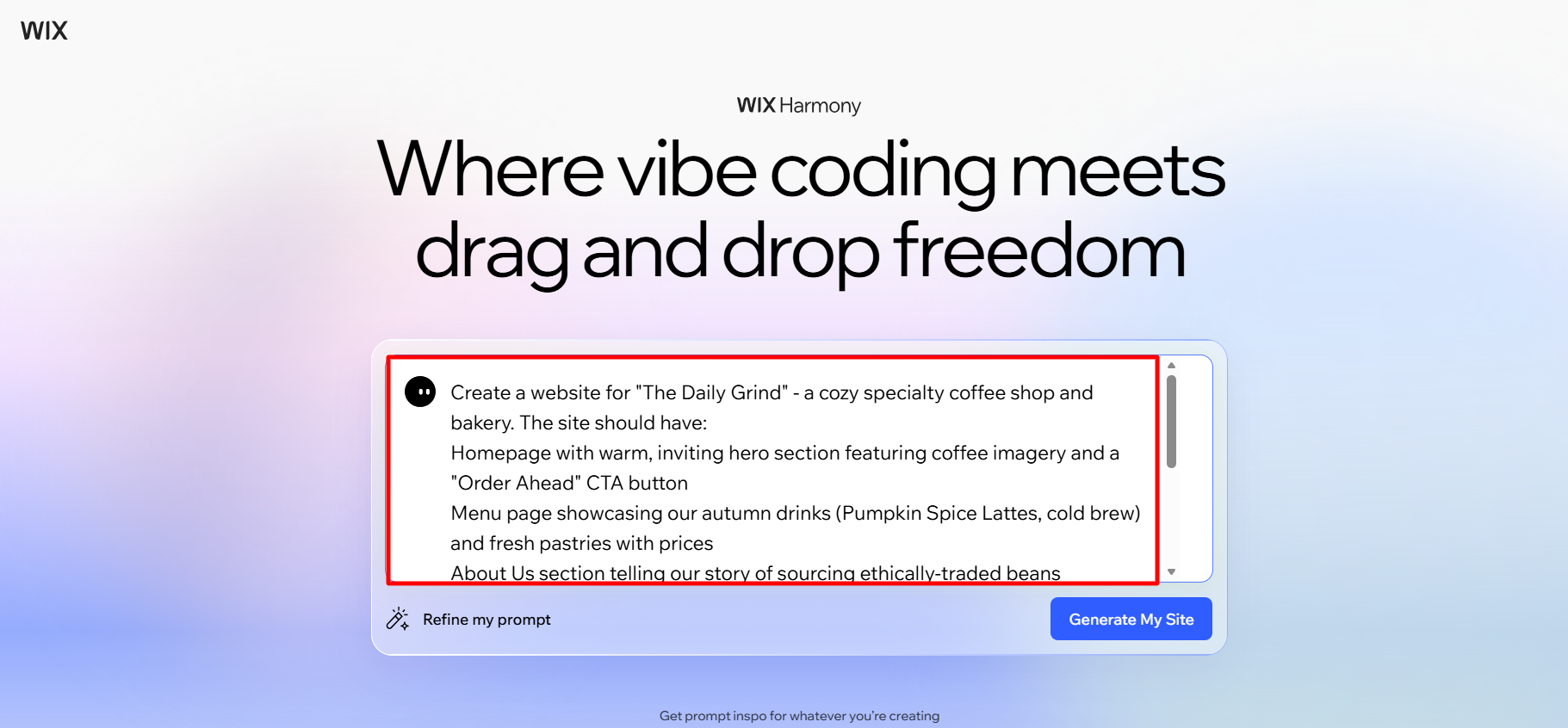 screenshot of the Prompt