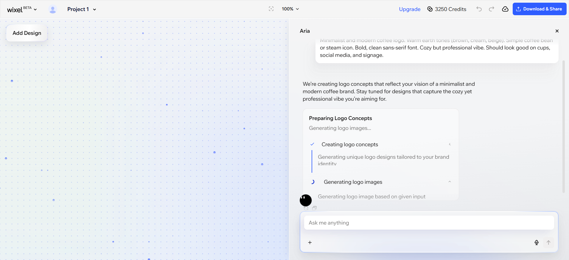 screenshot of AI chat conversation
