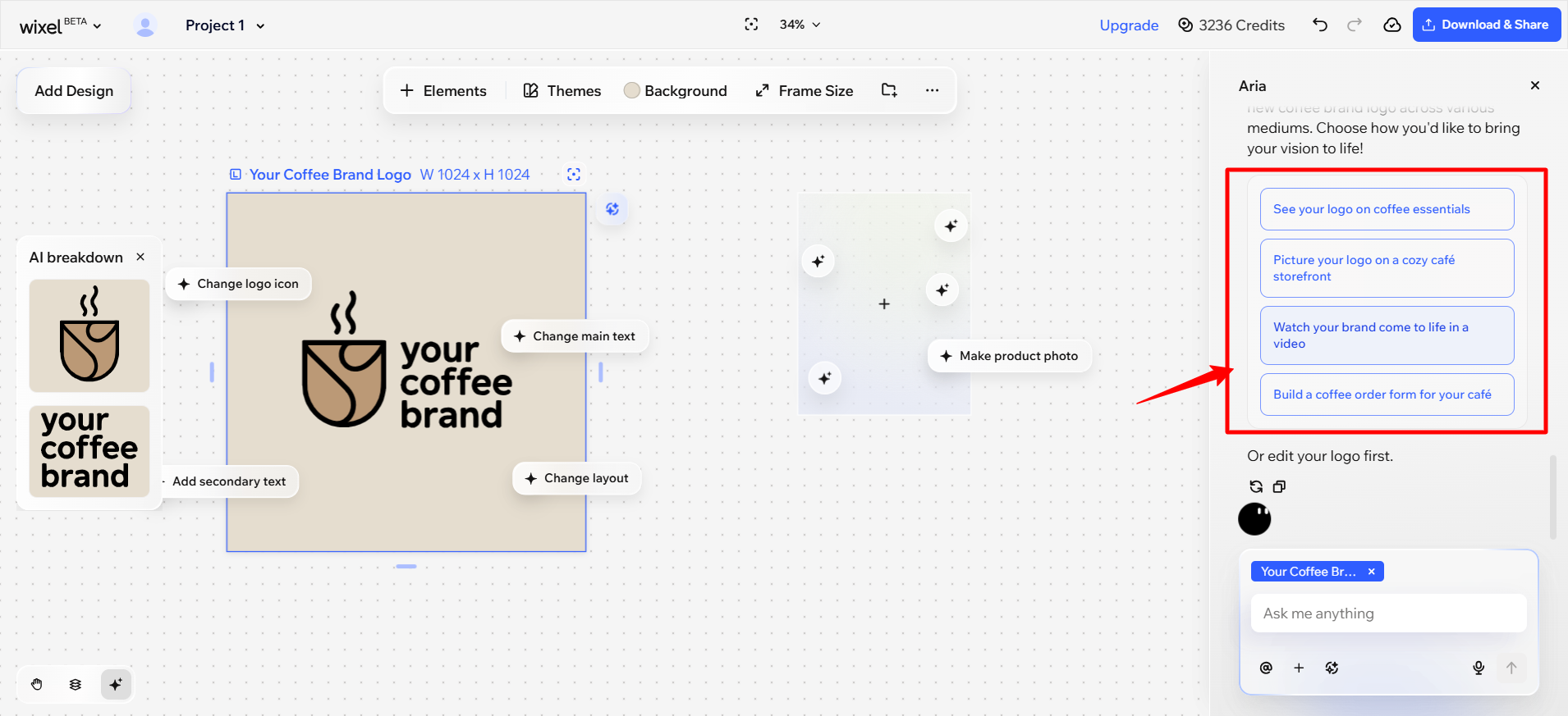 screenshot of Wix Aria support
