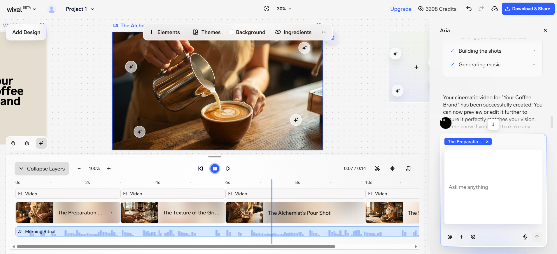 screenshot of Wix Aria support