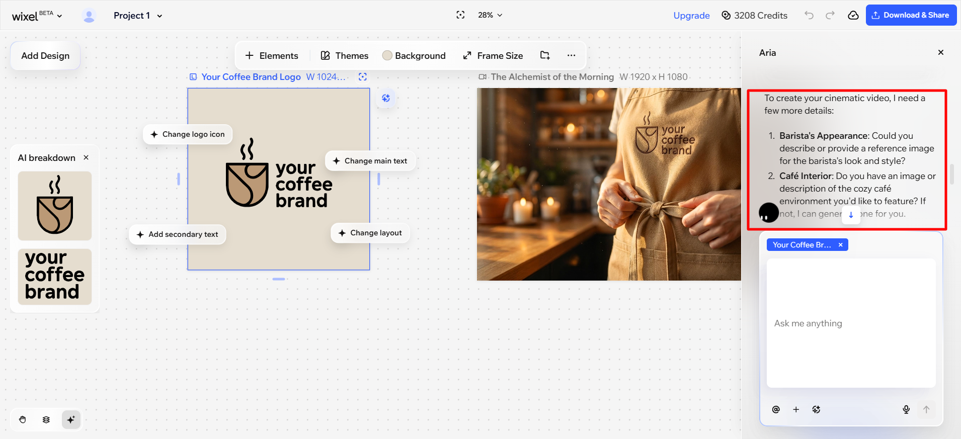 screenshot of WIX Logo Maker