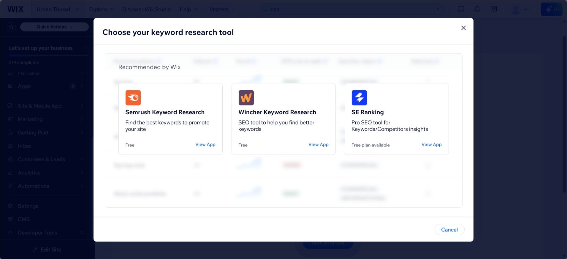 Wix vs Squarespace