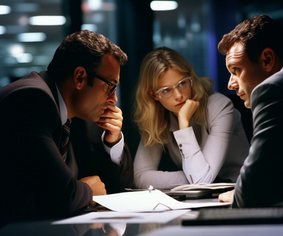A business team collaboration.