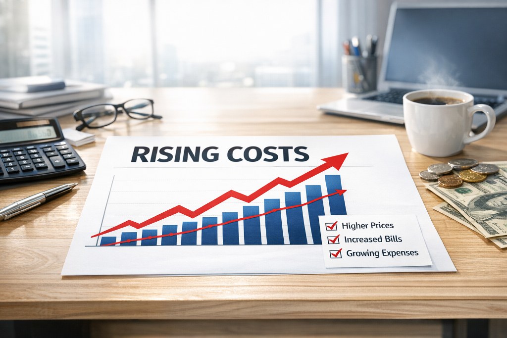 A graph of rising costs.