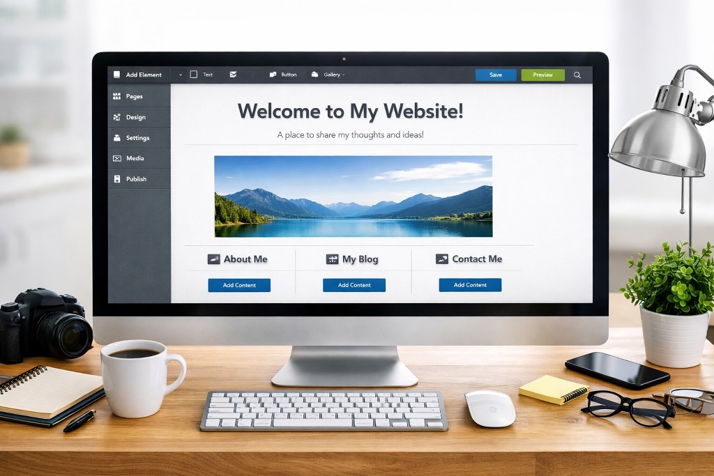 A website being set up.