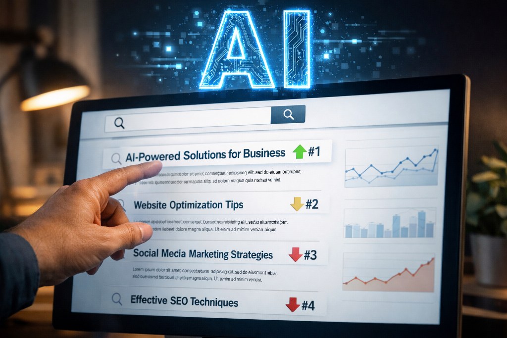 AI analyzes user intent, behavior, and content quality to dynamically influence search rankings.