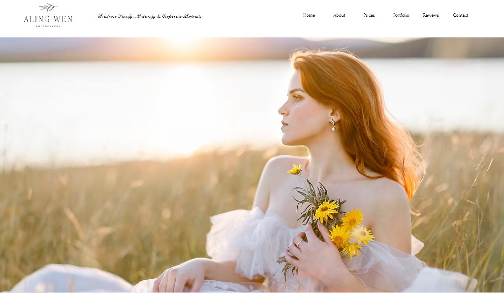 Aling Wen Photography homepage.