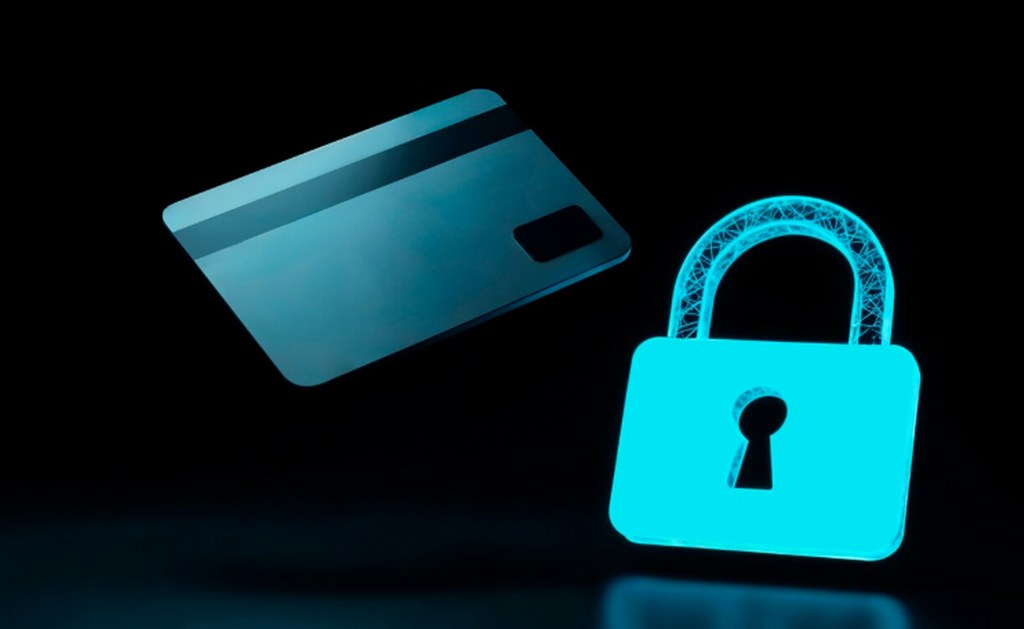An illustration of secure credit card payments.