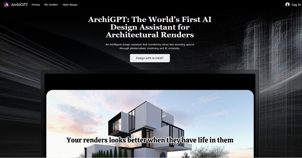 ArchiGPT AI homepage.