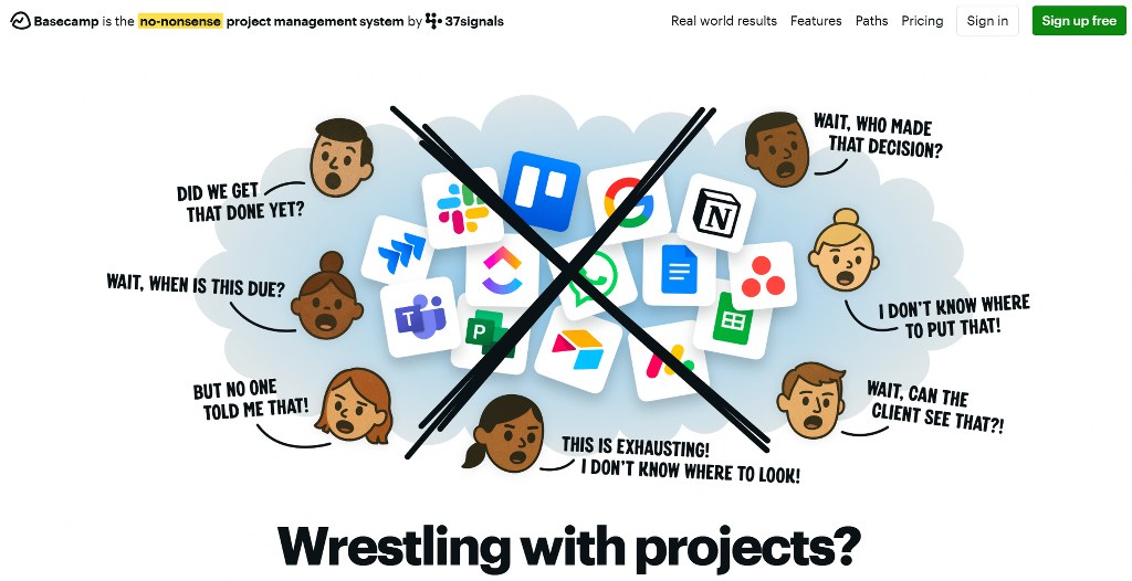 Basecamp's website.