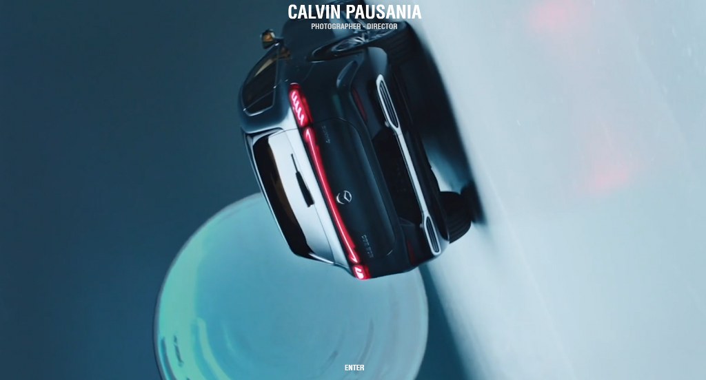 Calvin Pausania's website homepage.
