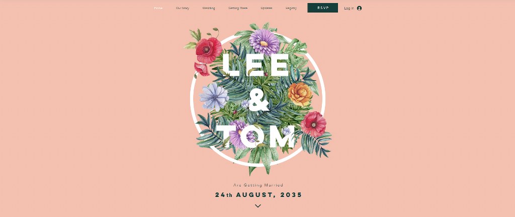 Fun and Floral Invitation template.