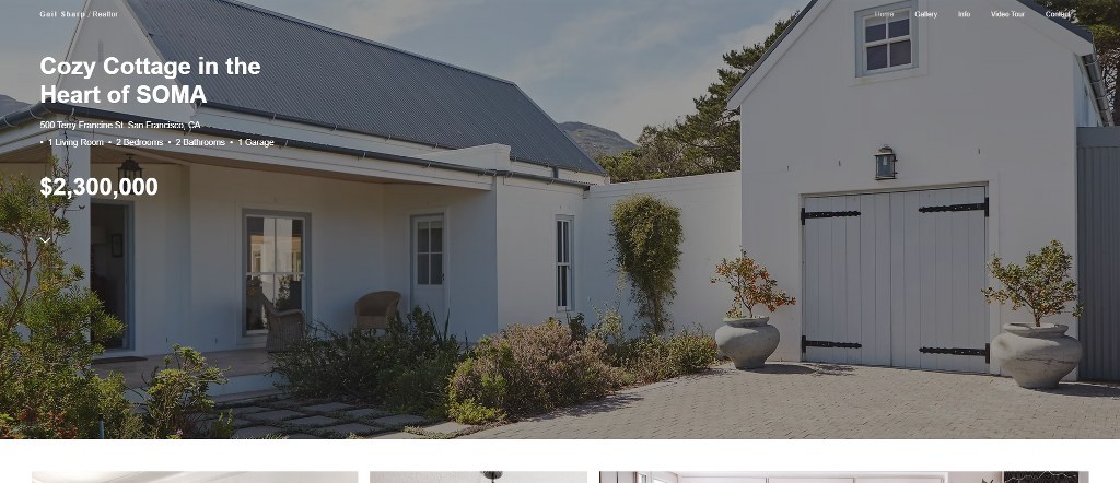 Gail Sharp ID 2398 Real Estate Landing Page Website Template.