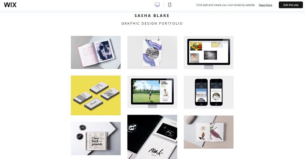 Graphic Designer Portfolio template.