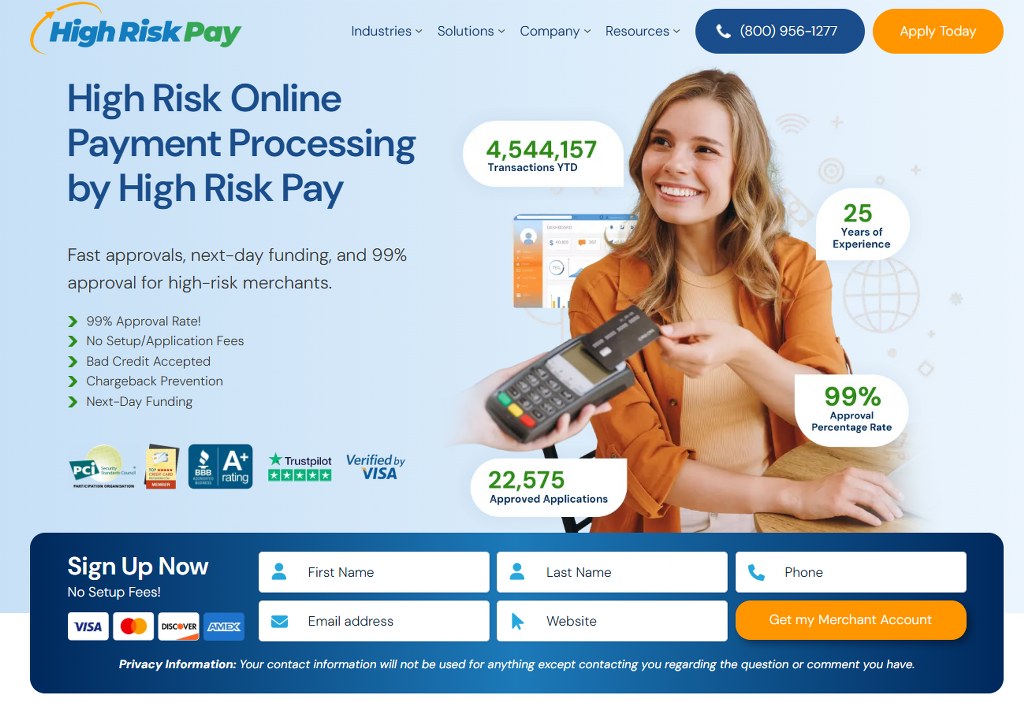 HighRiskPay.com website.