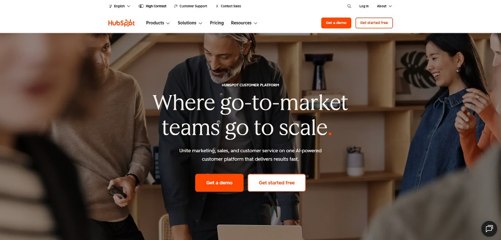 HubSpots website.