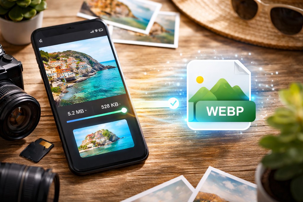 Images being optimized and transformed into a lighter, web-friendly format for faster performance.