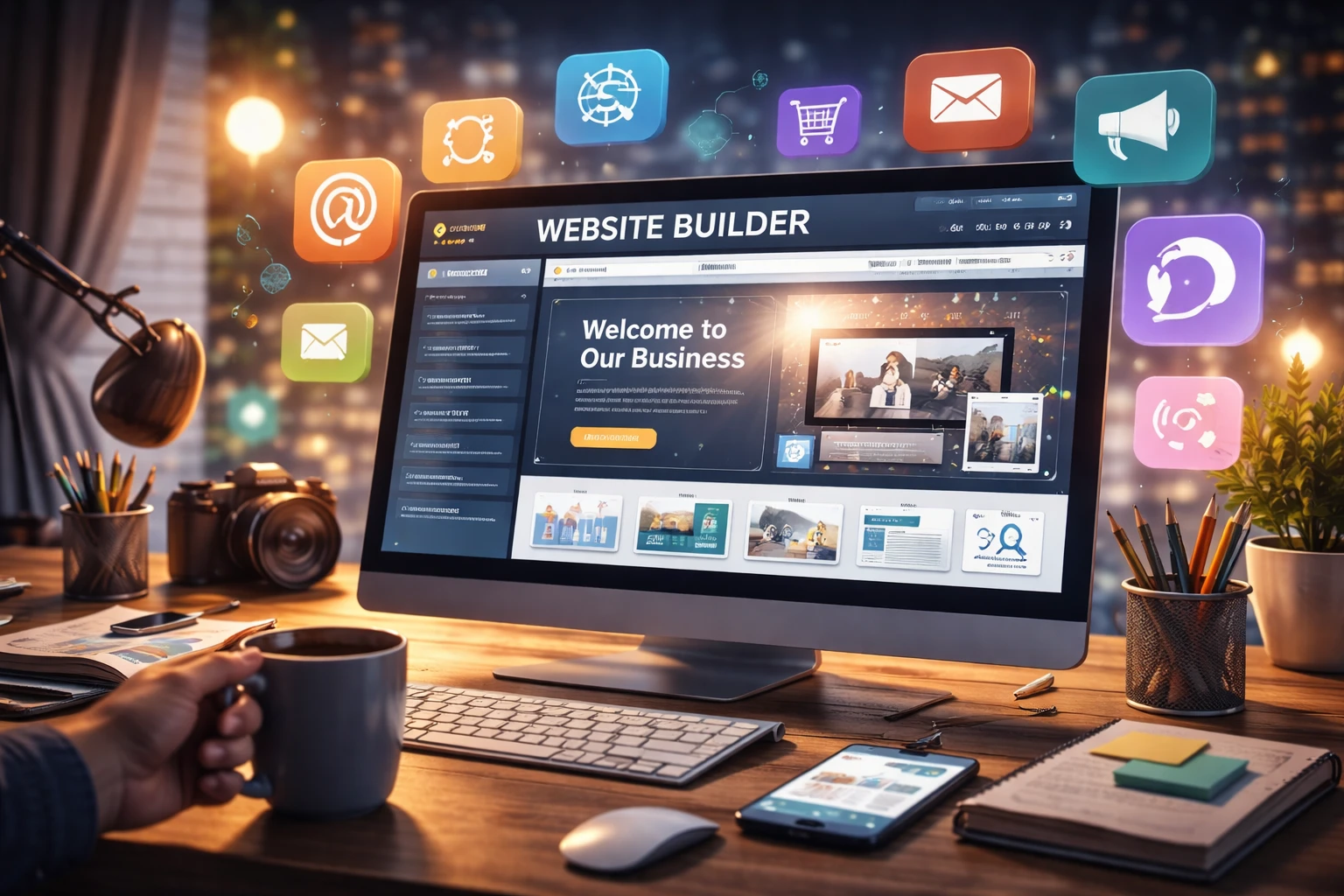 Interserver Website builder illustration
