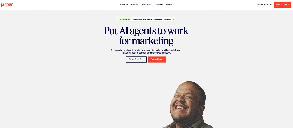 Jasper AI's website.