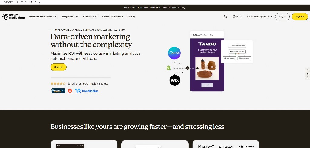 Mailchimp's website_2