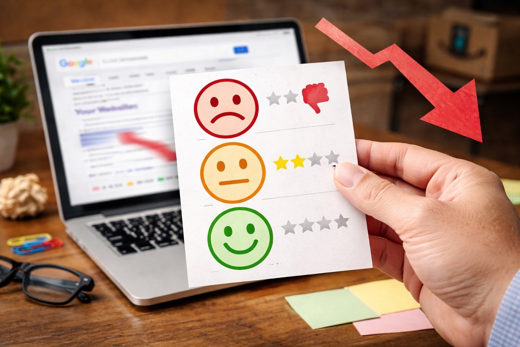 Negative feedback with frustration elements.