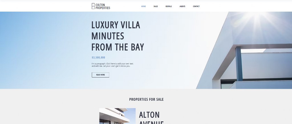 Real Estate Firm Website Template.