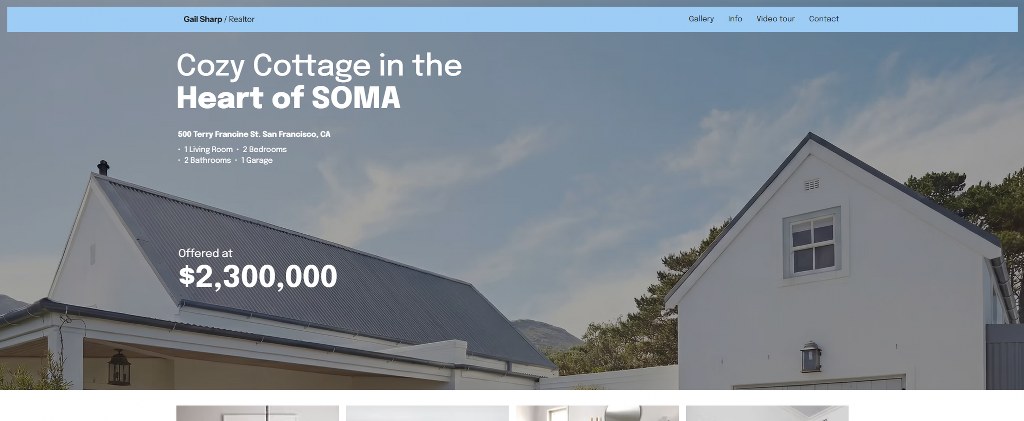 Real Estate Landing Page (Simple) sampe website.