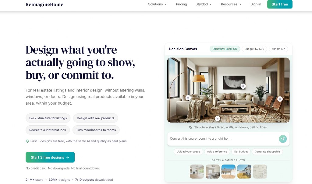 ReimagineHomes website.