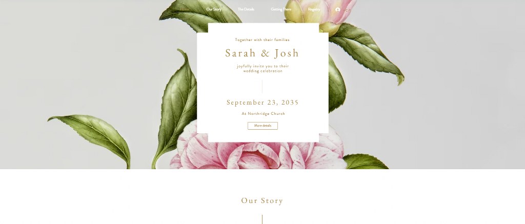 Romantic Floral Invitation template.