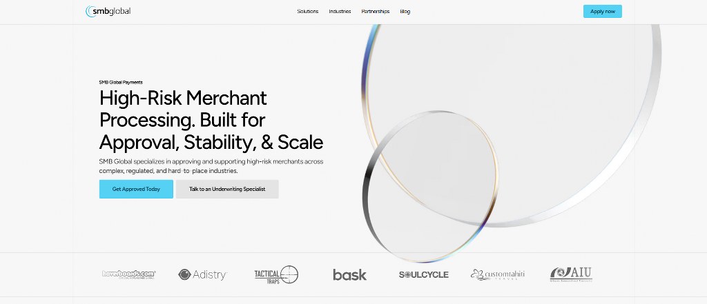 SMB Globals homepage.