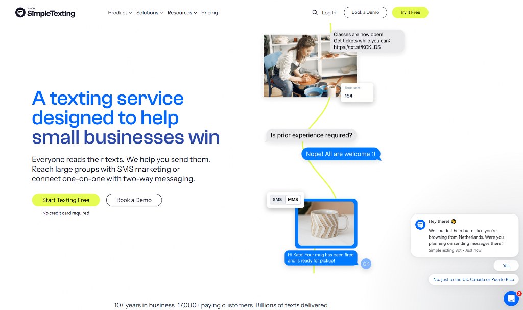 SimpleTexting website_1