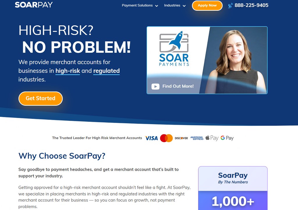 SoarPay's homepage.