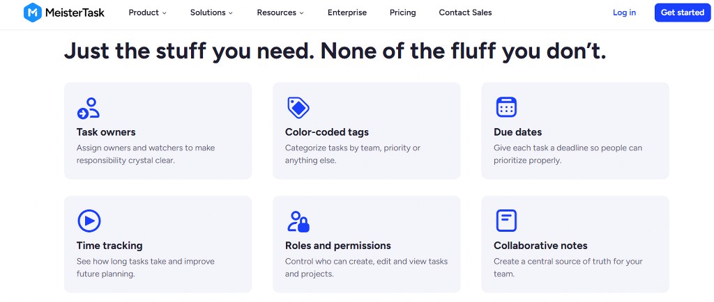 Some of MeisterTask's features.