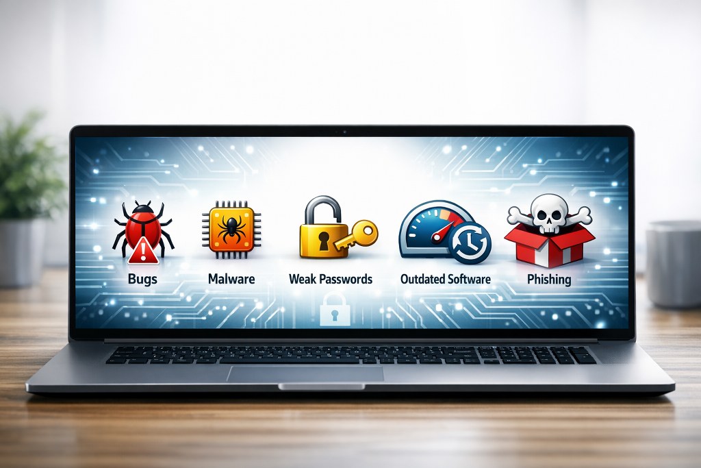 Some security vulnerabilities for software.