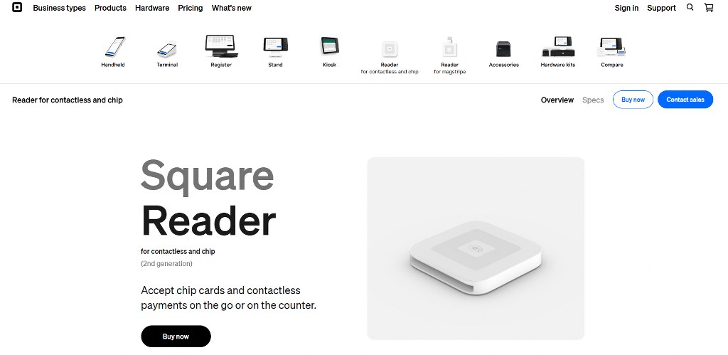 Square reader website where you can buy the hardware.
