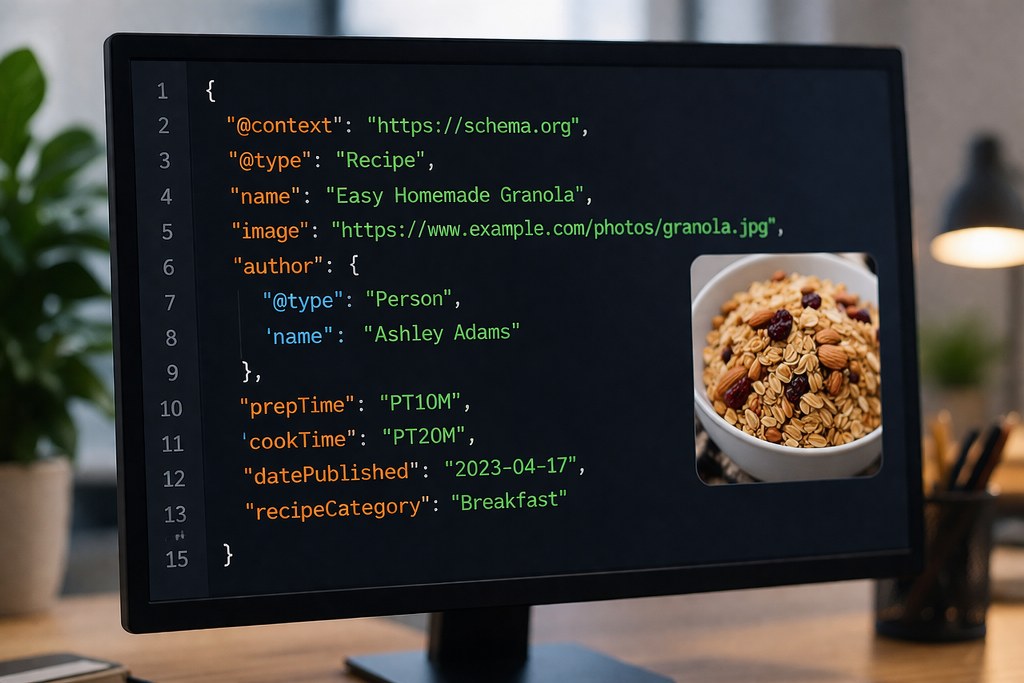 Structured data displayed visually, representing ready-to-use schema markup for enhanced search visibility.