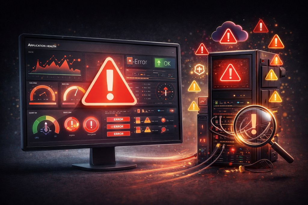 System monitoring detects errors and misconfigurations.