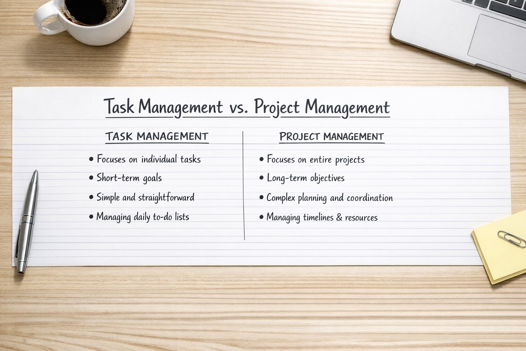Task Management vs Project Management.