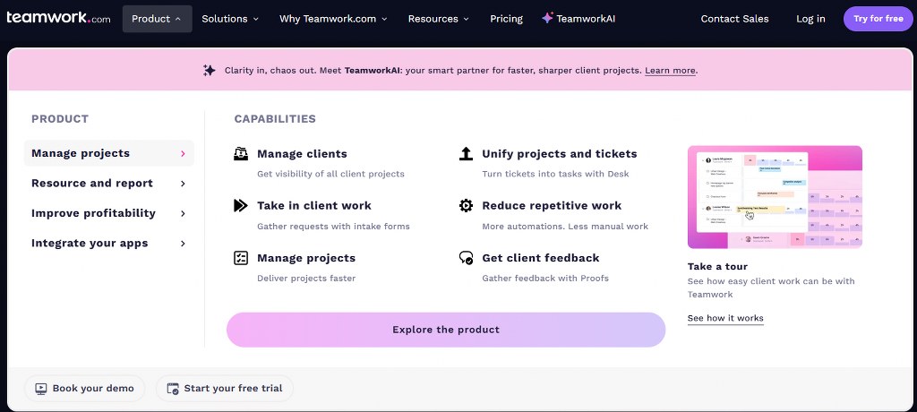 Teamwork features.