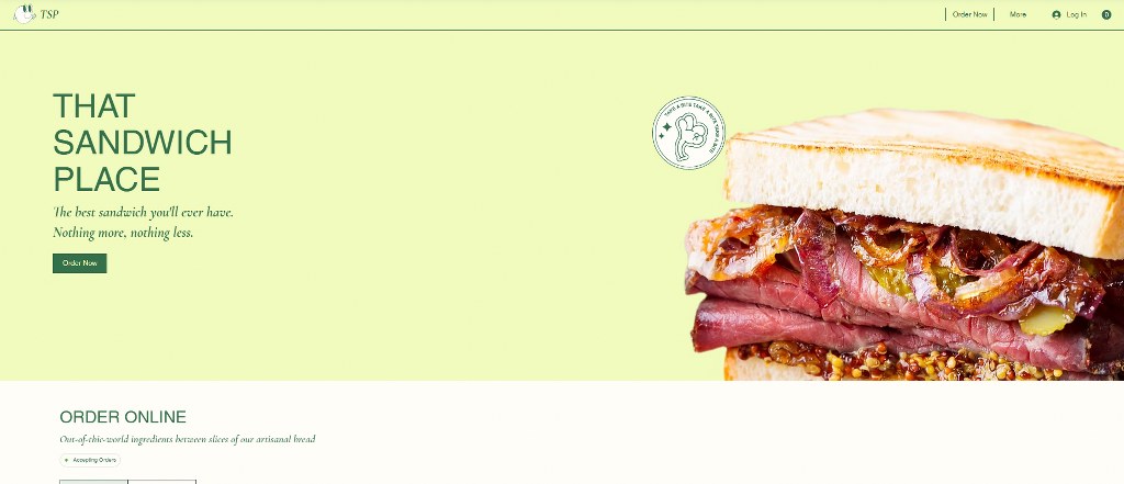 That Sandwich Place template.