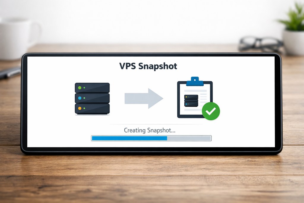 The creation of a VPS snapshot.