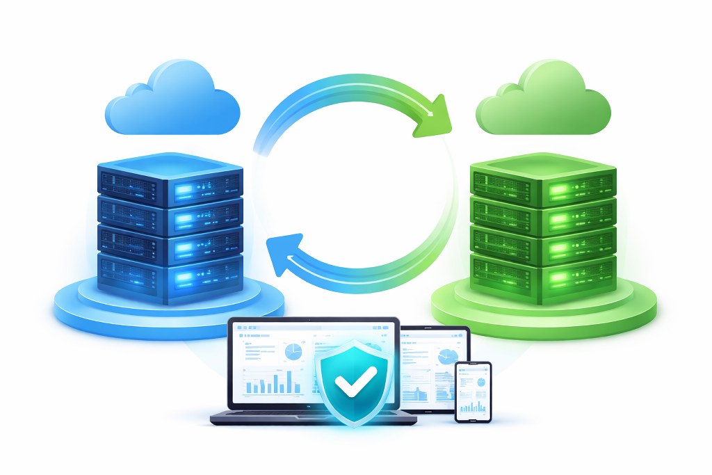 Two identical server environments