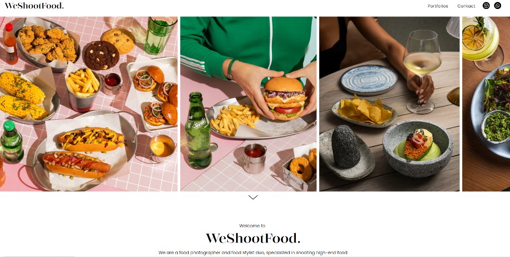 WeShootFood website.